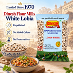White Lobia (Black Eyed Peas/Cowpea Beans) | Unpolished, No Added Colour I No Preservatives