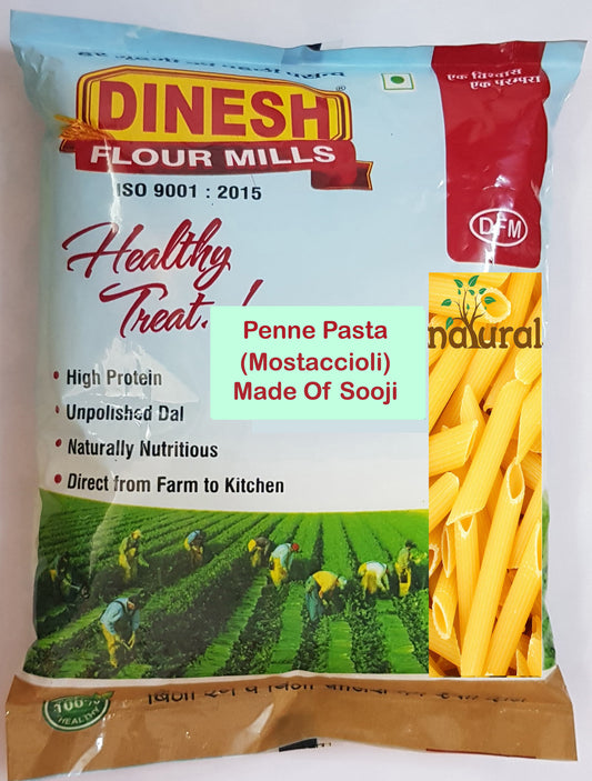 Penne Pasta (Mostaccioli) Made of Sooji - 500 Gm